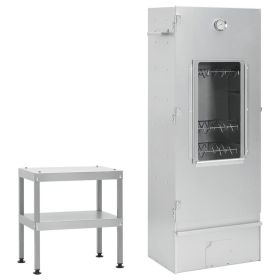 BBQ Oven Smoker with Table Galvanized Steel