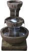 Outdoor Waterfall Fountain - Relaxing Soothing Garden Fountain Patio Outdoor with LED Lights and Charming Fountains