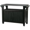 Keter Unity XL Portable Outdoor Table with Stainless Steel Top for Kitchen Prep and Outdoor Storage Cabinet for Grilling