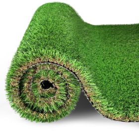 4FTX10FT Outdoor Artificial Grass Runner Rug, Thick Realistic Fake Grass Roll Decor Patio Balcony Garden Lawn, Dog Pets Turf Drain Mat, 1.38" Pile Hei