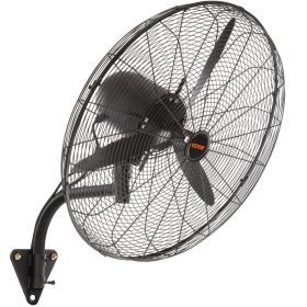 VEVOR Wall-Mount Misting Fan, 30 Inch, 3-speed High Velocity Max. 9500 CFM, Waterproof Oscillating Industrial Wall Fan, Commercial or Residential for