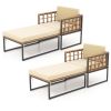 Acacia Wood Outdoor Chaise Lounge Chair for Backyard, Poolside, Garden Deck or Balcony