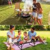 Outdoor Folding Picnic Table Grill Camping Table, 4-6 Person Portable Roll up Aluminum Table,Quick Setup in 1-5 Minutes, for Picnic, Garden, Patio, Di