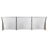 300 x 100 cm  Household Application Door & Window Rain Cover Eaves Transparent Board & Gray Holder