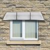 300 x 100 cm  Household Application Door & Window Rain Cover Eaves Transparent Board & Gray Holder