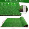 4FTX10FT Outdoor Artificial Grass Runner Rug, Thick Realistic Fake Grass Roll Decor Patio Balcony Garden Lawn, Dog Pets Turf Drain Mat, 1.38" Pile Hei