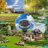 Mole proof solar drive mole proof solar sound wave mole proof pile, snake proof groundhog proof in courtyards, gardens, and lawns (4-piece set)(No shi