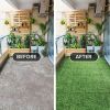 8Pcs 12"Lx12"W Squares Artificial Realistic Grass Tiles; Grass Interlocking Synthetic Thick Turf Flooring with Water Drainage Design; for Garden Lawn