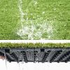 8Pcs 12"Lx12"W Squares Artificial Realistic Grass Tiles; Grass Interlocking Synthetic Thick Turf Flooring with Water Drainage Design; for Garden Lawn