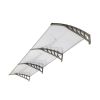 300 x 100 cm  Household Application Door & Window Rain Cover Eaves Transparent Board & Gray Holder