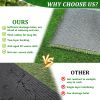 3FTX10FT Outdoor Artificial Grass Runner Rug, Thick Realistic Fake Grass Roll Decor Patio Balcony Garden Lawn, Dog Pets Turf Drain Mat, 1.38" Pile Hei