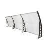 300 x 100 cm  Household Application Door & Window Rain Cover Eaves Transparent Board & Gray Holder