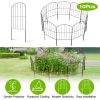 Decorative Garden Fence Fencing 10 Pack, 12.59' Width 23.93' Length Rustproof Metal Wire Panel Border Animal Barrier for Flower Edging for Yard Landsc