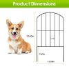 Decorative Garden Fence Fencing 10 Pack, 12.59' Width 23.93' Length Rustproof Metal Wire Panel Border Animal Barrier for Flower Edging for Yard Landsc