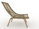 JESE Chaise Lounge Chair with Ottoma and Table for Outdoor Indoor Wood-Color Anti-rust Metal Alloy Frame Lazy Chiars 380lbs Capacity with Cushion and
