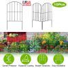 Decorative Garden Fence Fencing 10 Pack, 12.59' Width 23.93' Length Rustproof Metal Wire Panel Border Animal Barrier for Flower Edging for Yard Landsc