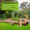 Decorative Garden Fence Fencing 10 Pack, 12.59' Width 23.93' Length Rustproof Metal Wire Panel Border Animal Barrier for Flower Edging for Yard Landsc