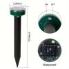 Mole proof solar drive mole proof solar sound wave mole proof pile, snake proof groundhog proof in courtyards, gardens, and lawns (4-piece set)(No shi