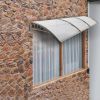 300 x 100 cm  Household Application Door & Window Rain Cover Eaves Transparent Board & Gray Holder