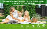 4FTX10FT Outdoor Artificial Grass Runner Rug, Thick Realistic Fake Grass Roll Decor Patio Balcony Garden Lawn, Dog Pets Turf Drain Mat, 1.38" Pile Hei