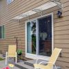 300 x 100 cm  Household Application Door & Window Rain Cover Eaves Transparent Board & Gray Holder
