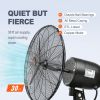 VEVOR Wall-Mount Misting Fan, 30 Inch, 3-speed High Velocity Max. 9500 CFM, Waterproof Oscillating Industrial Wall Fan, Commercial or Residential for