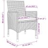 9 Piece Outdoor Dining Set with Cushions Poly Rattan Beige