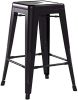 Metal Bar Stools Set of 4 Counter Height Barstool Stackable Barstools 24 Inch Indoor Outdoor Patio Bar bar stools set of 4