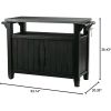 Keter Unity XL Portable Outdoor Table with Stainless Steel Top for Kitchen Prep and Outdoor Storage Cabinet for Grilling