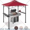 5x8 Gazebo, Canopy for Patio Outdoor BBQ Gazebos with Shelves & Extra 2 LED Light, Barbeque Grill Canopy, Gazebo