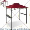 5x8 Gazebo, Canopy for Patio Outdoor BBQ Gazebos with Shelves & Extra 2 LED Light, Barbeque Grill Canopy, Gazebo