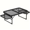 Outdoor Folding Picnic Table Grill Camping Table, 4-6 Person Portable Roll up Aluminum Table,Quick Setup in 1-5 Minutes, for Picnic, Garden, Patio, Di