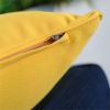 11.81" x 21.65" x 6.1" Set of 2 Bright Yellow Lumbar Pillows, Polyester Fabric