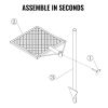VEVOR Swivel Campfire Grill, Fire Pit Grill Grate over Fire Pits, Heavy Duty Steel Grill Grates, 360° Adjustable Open Fire Outdoor Cooking Equipment