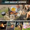 VEVOR Swivel Campfire Grill, Fire Pit Grill Grate over Fire Pits, Heavy Duty Steel Grill Grates, 360° Adjustable Open Fire Outdoor Cooking Equipment