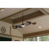 Harbor Breeze Twin Breeze Ii 74-in Oil-rubbed Bronze Outdoor Downrod Ceiling Fan