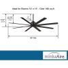 Minka-Aire F896-65-CL Xtreme H2O 65 Inch Outdoor Ceiling Fan with DC Motor in Coal Finish