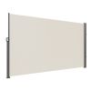 VEVOR Beige Retractable 63'x118'' Awning-Rugged Full Aluminum Rust-Proof Side Awning Patio Sunshine Privacy Divider Wind Screen. Longer Service Life,