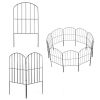 Decorative Garden Fence Fencing 10 Pack, 12.59' Width 23.93' Length Rustproof Metal Wire Panel Border Animal Barrier for Flower Edging for Yard Landsc