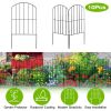 Decorative Garden Fence Fencing 10 Pack, 12.59' Width 23.93' Length Rustproof Metal Wire Panel Border Animal Barrier for Flower Edging for Yard Landsc
