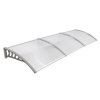300 x 100 cm  Household Application Door & Window Rain Cover Eaves Transparent Board & Gray Holder