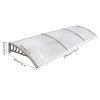 300 x 100 cm  Household Application Door & Window Rain Cover Eaves Transparent Board & Gray Holder