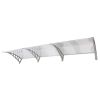 300 x 100 cm  Household Application Door & Window Rain Cover Eaves Transparent Board & Gray Holder