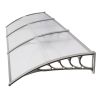 300 x 100 cm  Household Application Door & Window Rain Cover Eaves Transparent Board & Gray Holder