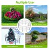 Decorative Garden Fence Fencing 10 Pack, 12.59' Width 23.93' Length Rustproof Metal Wire Panel Border Animal Barrier for Flower Edging for Yard Landsc