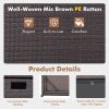 50 Gallon Outdoor Wicker Storage Box with Zippered Liner