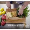 Keter Unity XL Portable Outdoor Table with Stainless Steel Top for Kitchen Prep and Outdoor Storage Cabinet for Grilling
