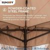 11x11 ft. Pop-Up Instant Gazebo, Outdoor Portable Steel 2-Tier Top Canopy/Tent with Netting and Carry Bag, Patio Umbrellas Tents