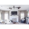 Harbor Breeze Twin Breeze Ii 74-in Oil-rubbed Bronze Outdoor Downrod Ceiling Fan