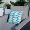 16.54" x 16.54" Set of 2 Teal and White Polka Dot Throw Pillows